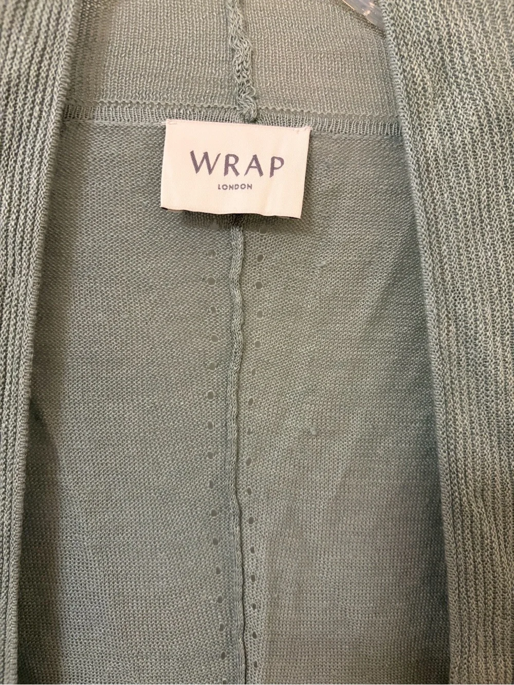 Wrap Light Blue Open-Front Women's Cardigan Sweater